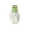 11" White, Green & Blue Drip Design Ceramic Vase with Handle